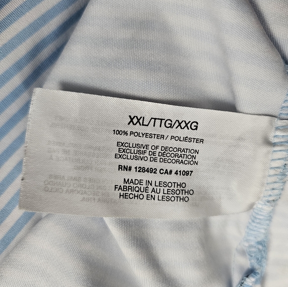 Greg Norman Blue & White Golf Polo Casual Sport Size XXL - Picture 5 of 6